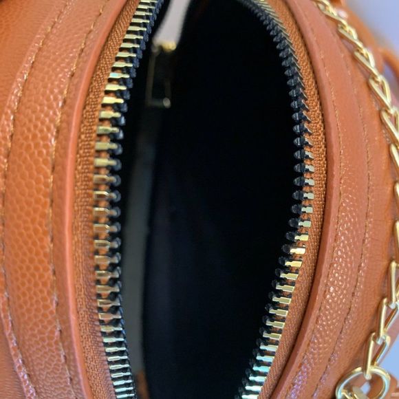 🏀🏀Basketball Shaped Crossbody Handbag Chain Handle -Brown🏀🏀 - Picture 5 of 7